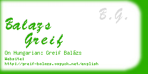 balazs greif business card
